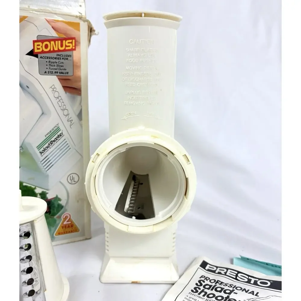 VTG Presto Professional Salad Shooter Model 02970 Electric Slicer Shredder